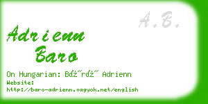 adrienn baro business card